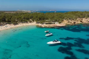 Yachts in Cala Bassa Ibiza